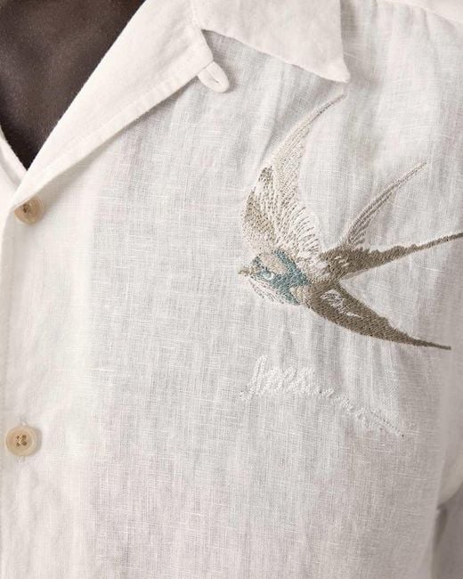 AllSaints White Short-Sleeved Shirt for men