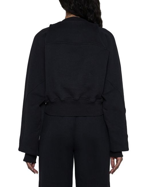 Off-White c/o Virgil Abloh Black Crewneck Long-Sleeved Sweatshirt