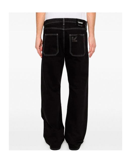 Off-White c/o Virgil Abloh Black Half Arrow Slim Relax Jeans for men