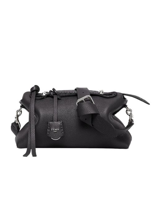 Fendi Black By The Way Selleria Medium Shoulder Bag
