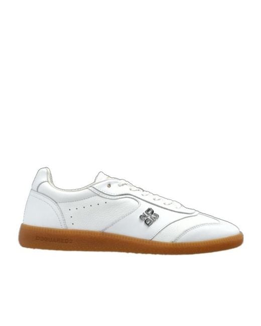 DSquared² White Retro Low-Top Sneakers