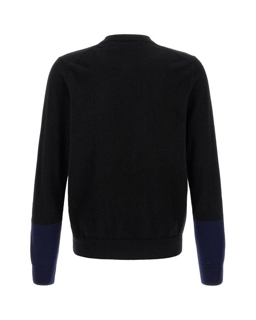 Comme des Garçons Black Long-Sleeve Knit Cardigan for men