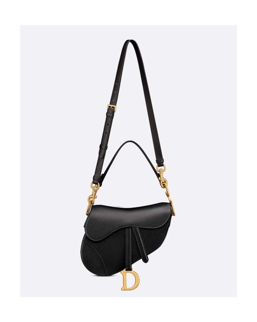 Dior Black Saddle Bag With Strap