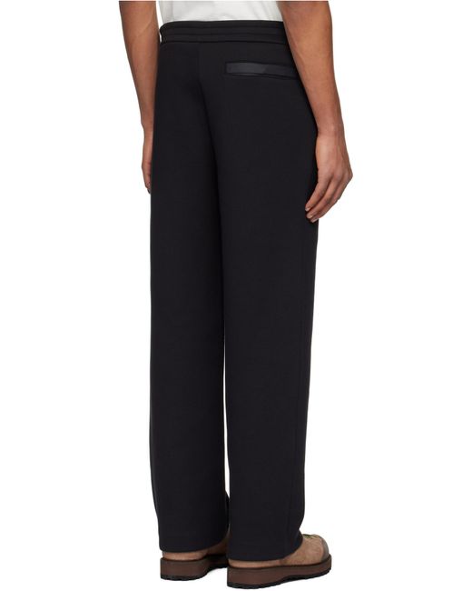 Moncler Black Logo Patch Cotton Neoprene Sweatpants for men