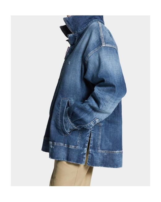 DSquared² Blue Distressed Denim Top