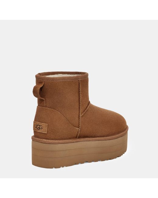 Ugg Brown Classic Mini Platform Boots