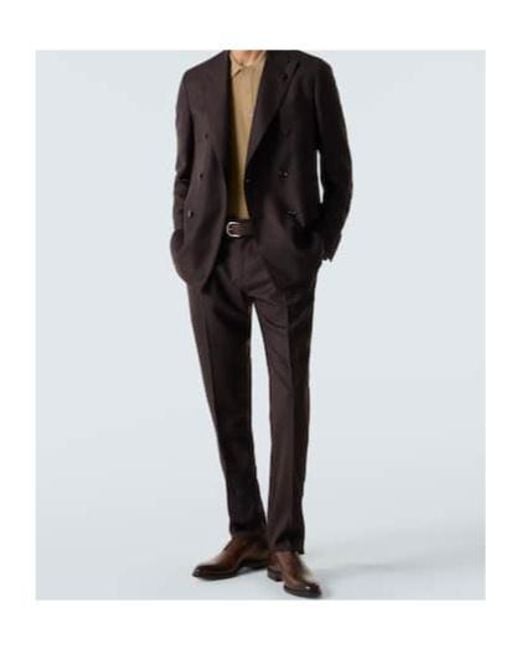 Lardini Black Virgin Wool Suit for men