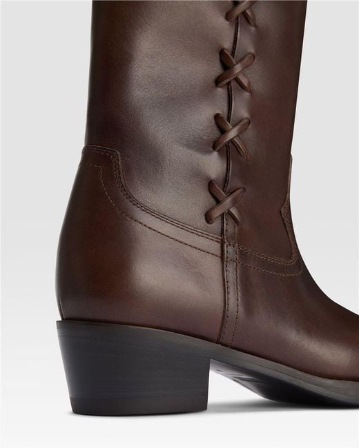 Paris Texas Brown Square-Toe Boots