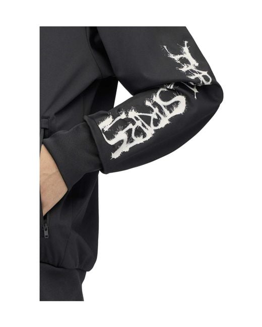 Valentino Black Standcollar Zipup Track Jacket for men