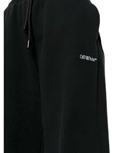 Off-White c/o Virgil Abloh Black Bookish Logo-Embroidered Track Pants