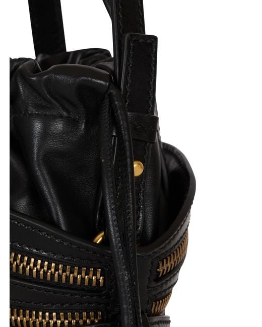 Balmain Black Mini Shuffle Zips Bag