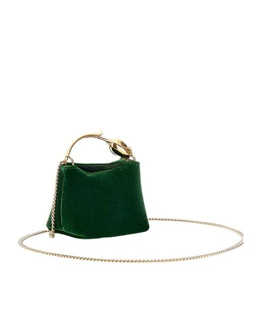 Erdem Green Top Handle Shoulder Bag