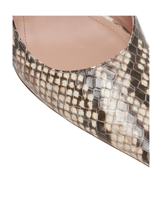 Balmain Multicolor Alma Snakeskin-Effect Leather Slingbacks