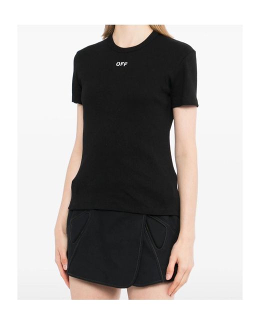 Off-White c/o Virgil Abloh Black Off Stamp Ribbed T-Shirt