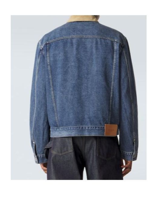 J.W. Anderson Blue Corduroy-Trimmed Denim Jacket for men