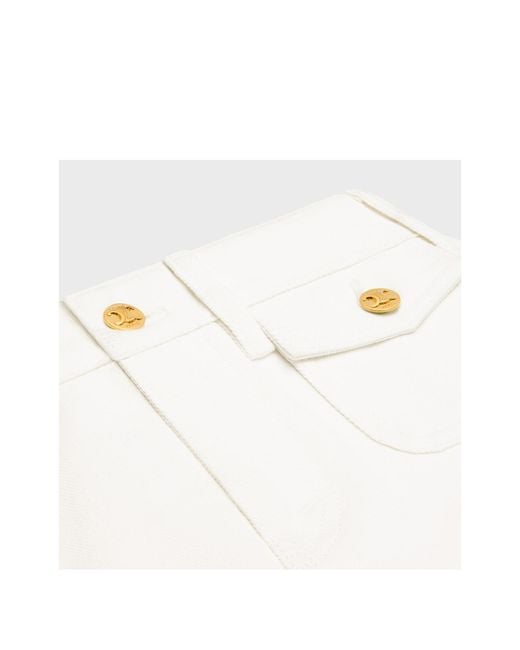 Céline White Mini Skirt