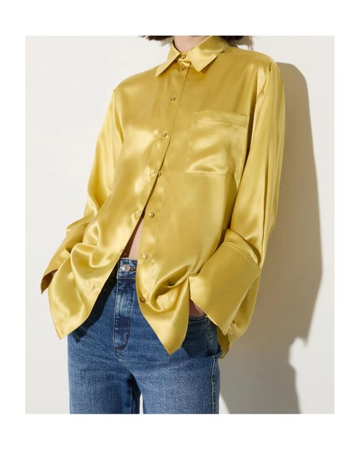 MAX&Co. Yellow Long-Sleeved Shirt