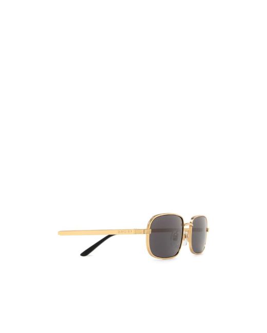 Gucci White Eyewear Rectangular Frame Sunglasses for men