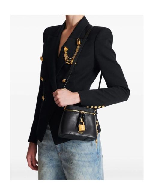 Balmain Black Pulse Vanity Handbag