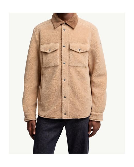Moncler Brown Button-Up Long Sleeved Overshirt for men