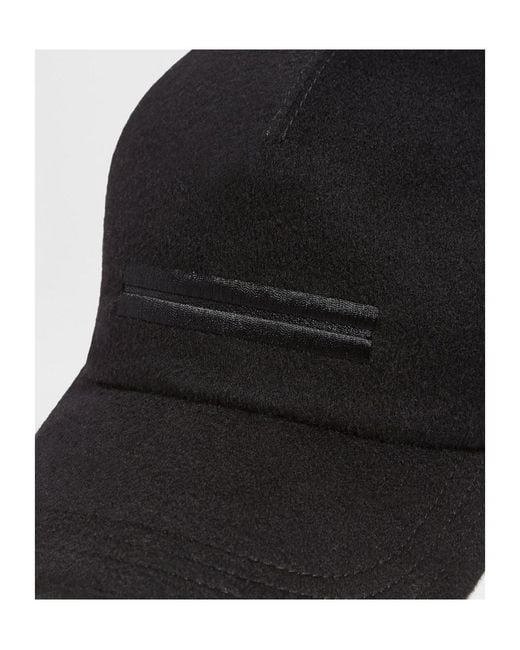 Zegna Black Oasi Cashmere Baseball Cap for men