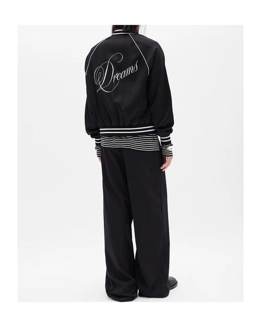 Ann Demeulemeester Black Esko Slim Fit Raglan Bomber Jacket for men