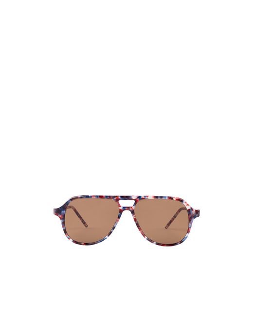 Thom Browne Metallic Eyewear Pilot Frame Sunglasses