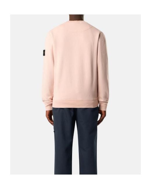 Stone Island Pink Regular -Fit Crewneck Sweatshirt With Raglan Sleeves for men