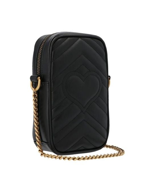 Gucci Black Gg Marmont Mini Bag