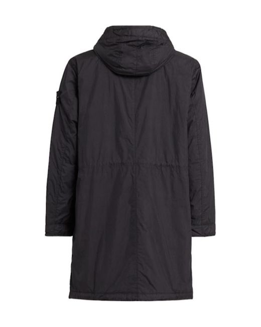 Stone Island Blue Long-Sleeved Parka for men