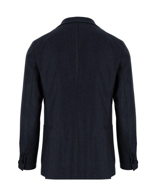 Tagliatore Blue Single-Breasted Patch-Pocket Blazer for men