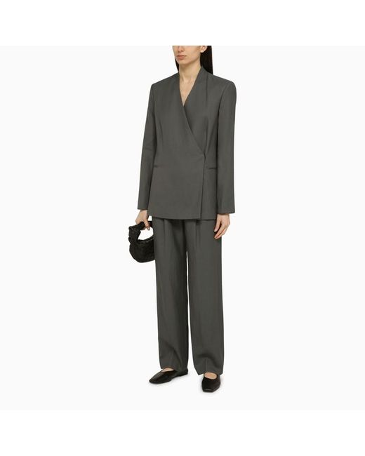 Loulou de Saison Gray Single-Breasted Blazer