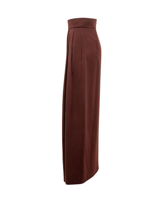 Max Mara Purple Zattera Pleated Maxi Skirt