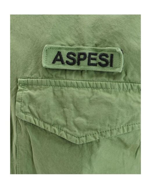 Aspesi Green Patch Pocket Shirt for men