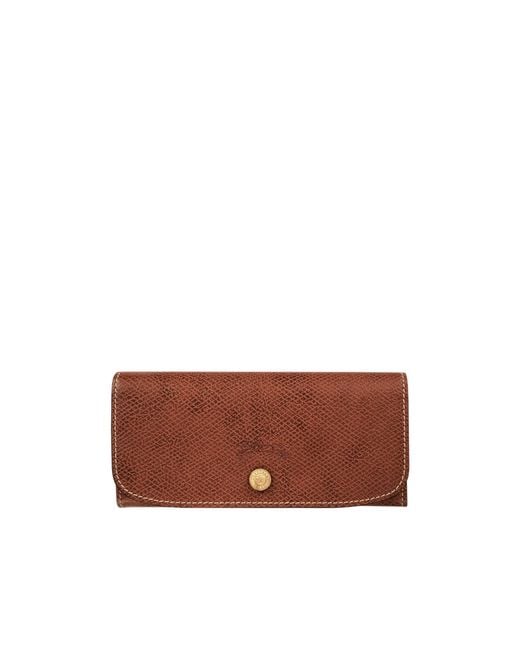 Longchamp Brown Épure Long Continental Wallet