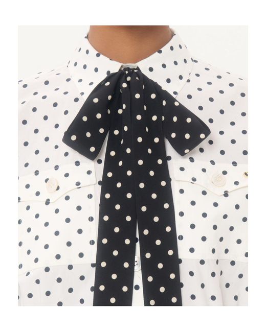 Valentino White Poplin Plusdepois Print Midi Dress