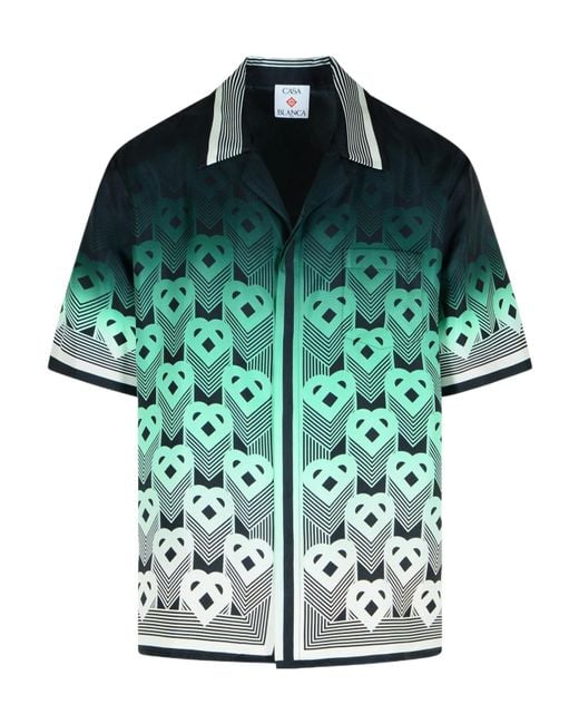 Casablanca Green Silk Shirt for men