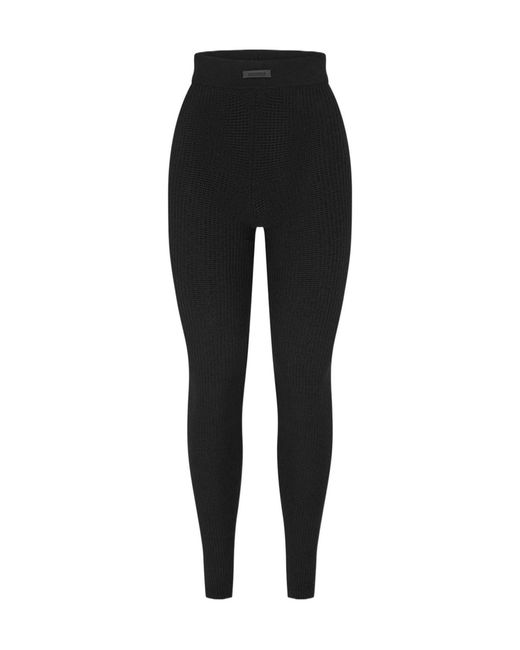 Fear Of God Black Waffle Logo Leggings