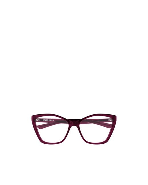 Balenciaga White Eyewear Butterfly Frame Glasses