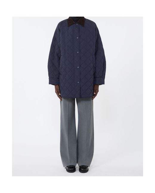 Weekend by Maxmara Blue Long-Sleeved Cotton Jacket