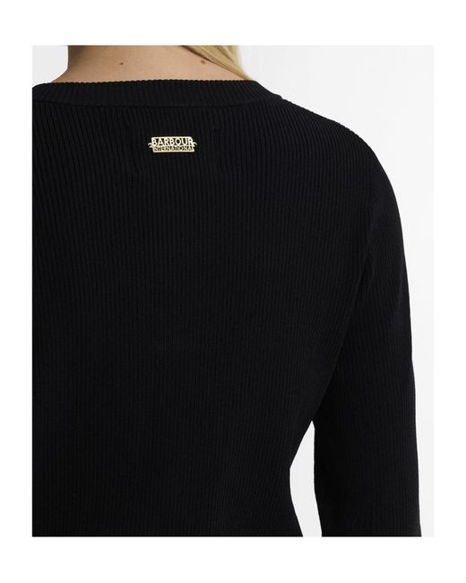 Barbour Black Button-Front Knit Cardigan