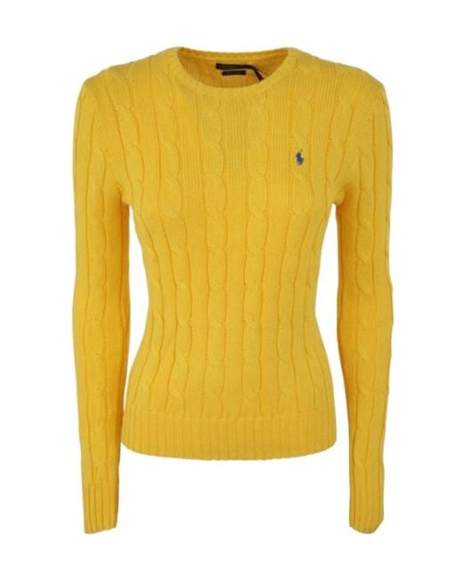 Polo Ralph Lauren Yellow Pony Embroidered Crewneck Jumper