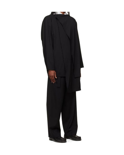 Kiko Kostadinov Black Draped-Detail Blazer for men