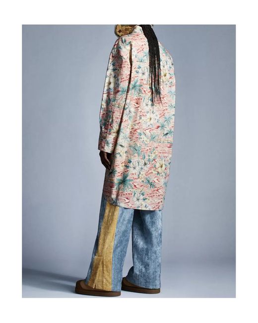 Moncler White X Palm Angels Tropical Printed Shirt