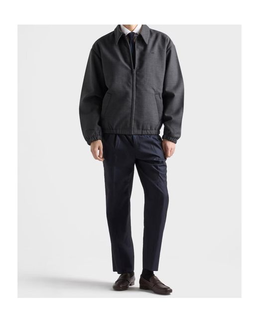 Prada Black Wool Blouson Jacket for men
