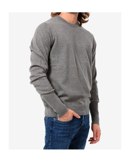 Ballantyne Gray Round Neck Sweater for men