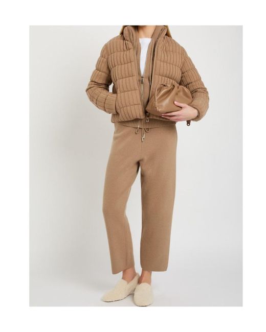 Moncler Brown Padded Wool And Cashmere-Blend Jacket