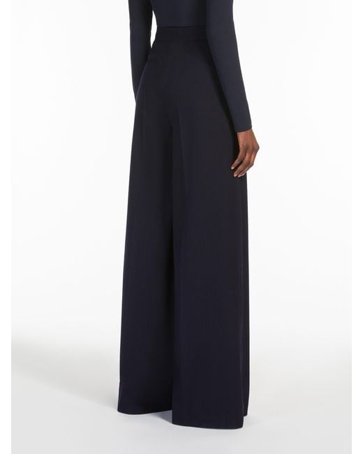 Max Mara Blue Osol Wide Leg Trousers