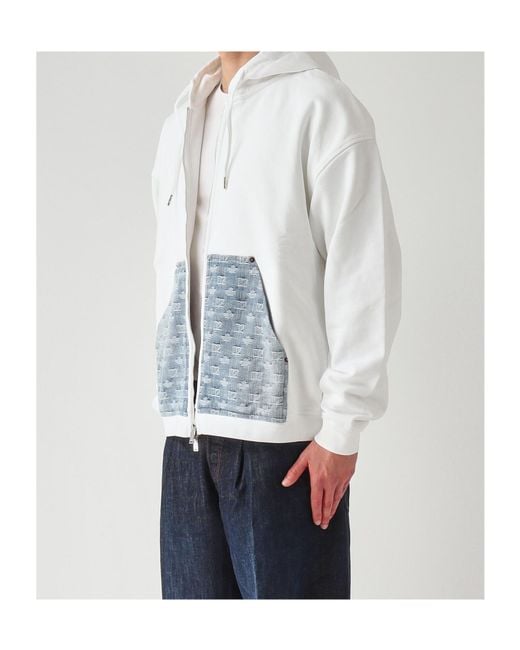 DSquared² Gray Relaxed Zip-Up Hoodie for men