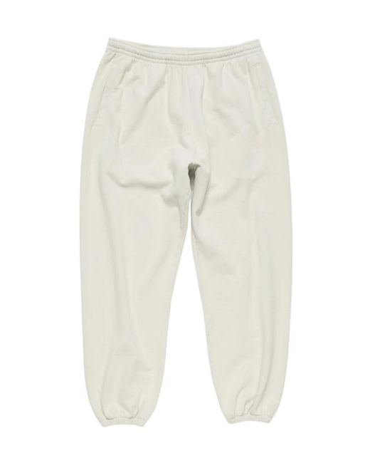 Acne White Elastic Waist Sports Pants for men